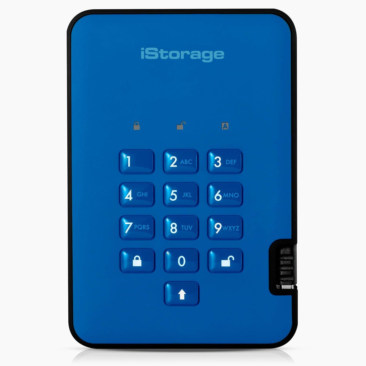iStorage diskAshur2 HDD 5TB Blue | Secure portable hard drive | Password protected | Dust & water resistant | Hardware Encryption
