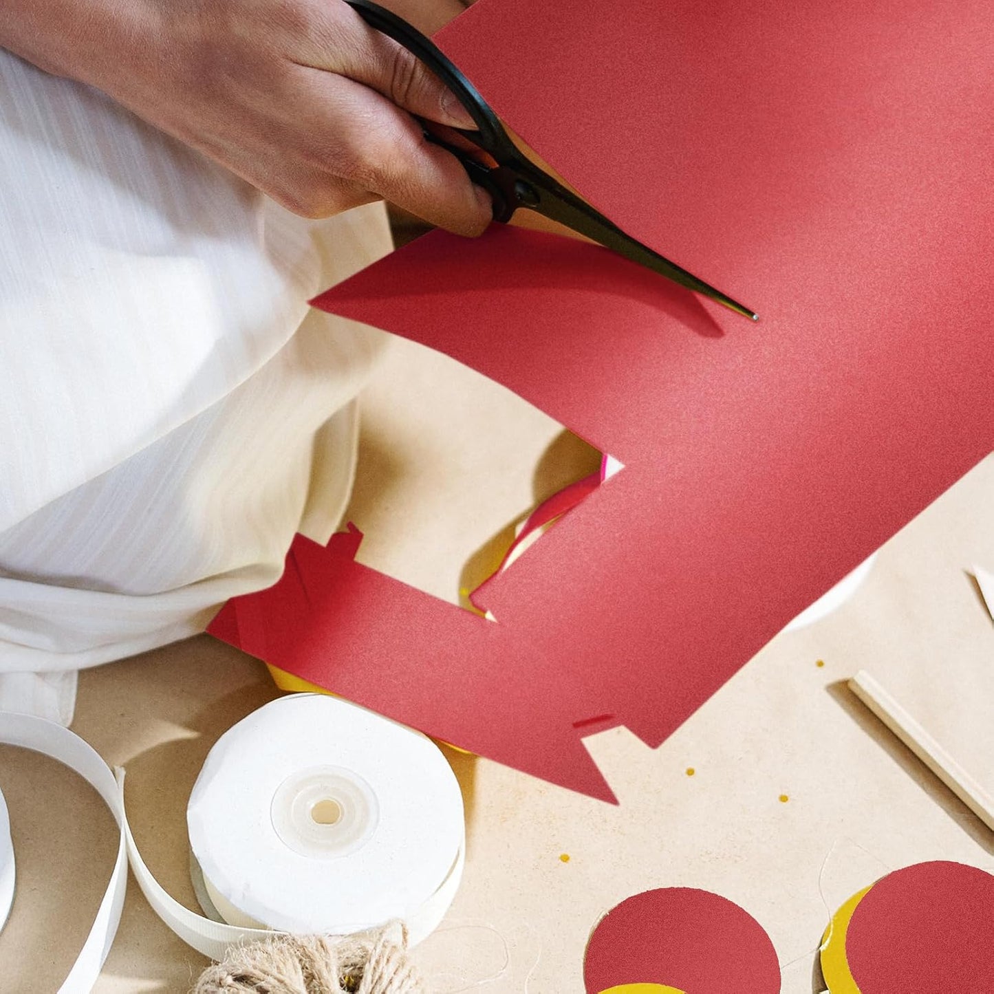 100 Sheets Red Shimmer Cardstock 8.5 x 11 Red Paper, Goefun 80lb Card Stock Printer Paper for Christmas, Invitations, Certificates, Valentines Day, Card Making