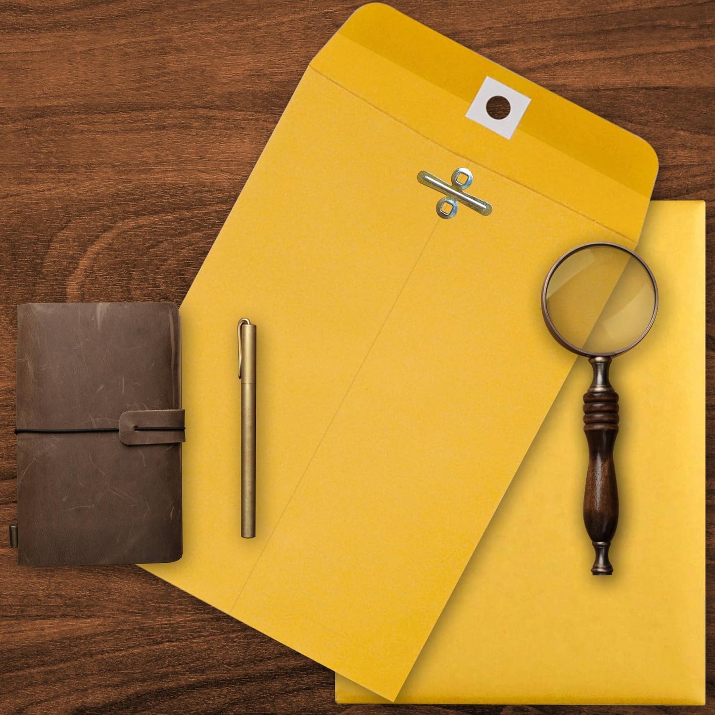 10” x 13” Clasp Envelopes with Gummed Seal Brown Kraft Catalog Envelopes Clasp Mailing Envelopes for Home, Office, Business 28 lb Kraft Paper,Pack of 30