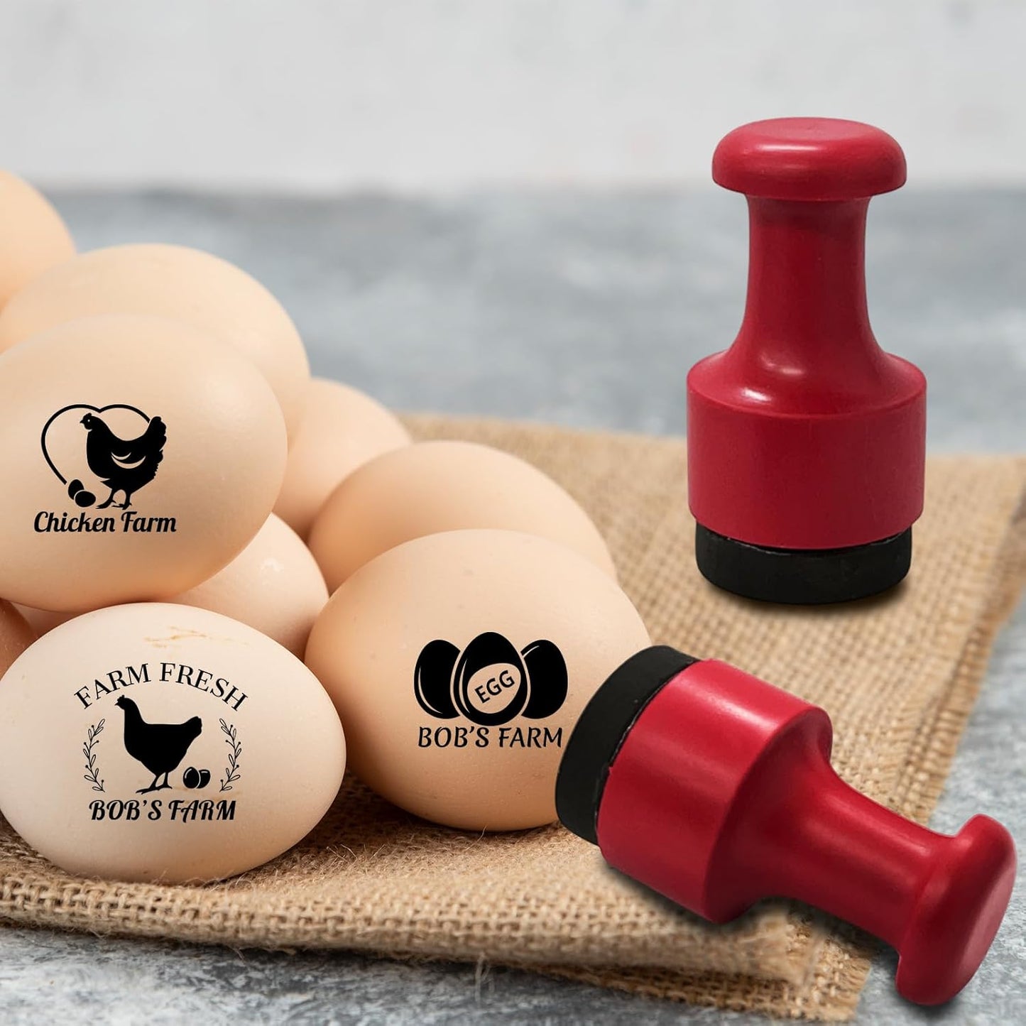 Custom Egg Stamp Personalized Egg Stamps for Fresh Eggs with Your Text & Design for Farm Branding Backyard Eggs