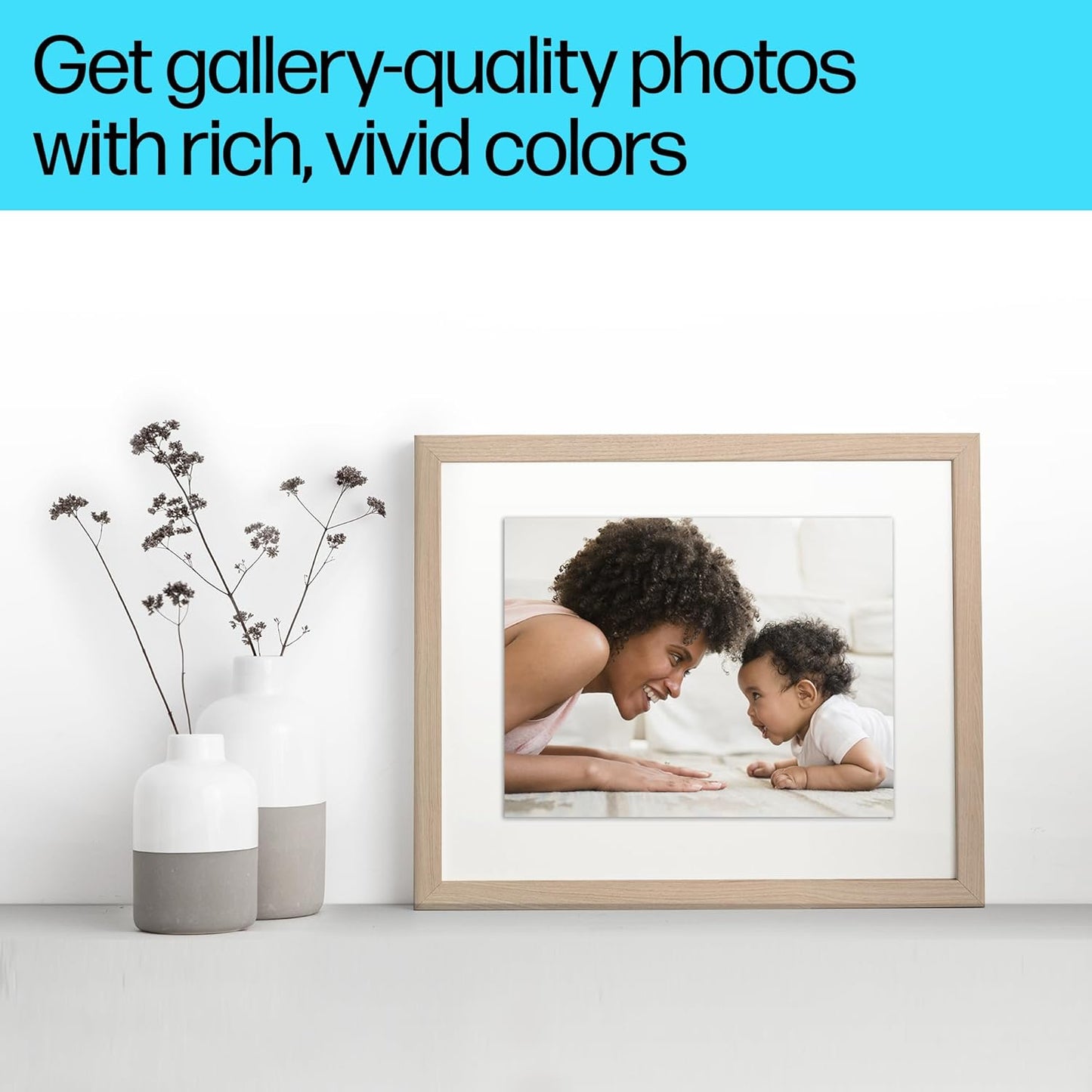 HP Premium Plus Photo Paper, Glossy, 8.5x11 in, 50 sheets (CR664A), White, Pack 1