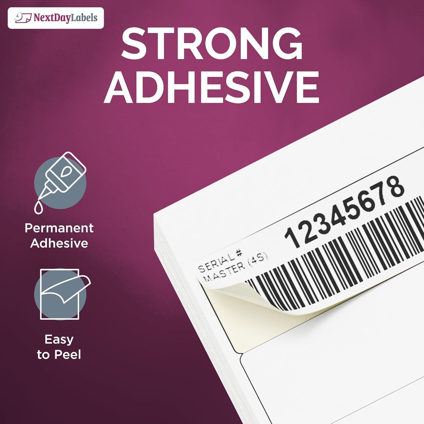 NextDayLabels – 4" x 1-1/3" Rectangular Sticker Labels for Printer - White Laser/Inkjet Printer Labels Return Address Labels Shipping Label Stickers (25 Sheets, 14 Per Sheet, 350 Labels)