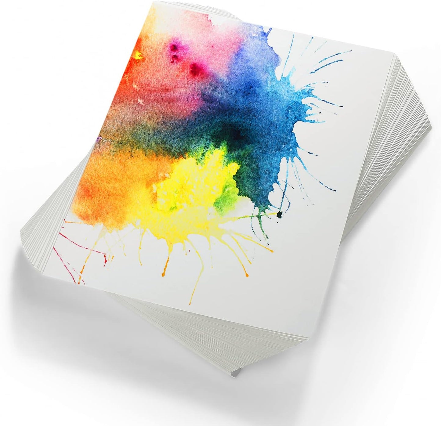 TaoBary 300 Pcs Watercolor Paper Sheet Bulk White Cold Press Paper Pack 110 lb 230 GSM Sketch Painting Watercolor Pad for Watercolorist Beginning Artists Adults Drawing Craft (6 x 12 Inch,230 GSM)