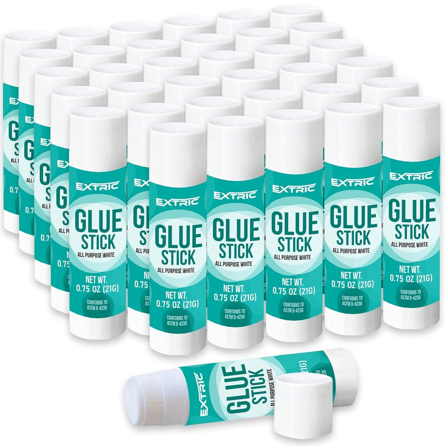 Glue Sticks Bulk Classroom, White Glue Sticks for Kids 36 Count, 0.75 Ounce, Washable All Purpose, for Kids, School and Home
