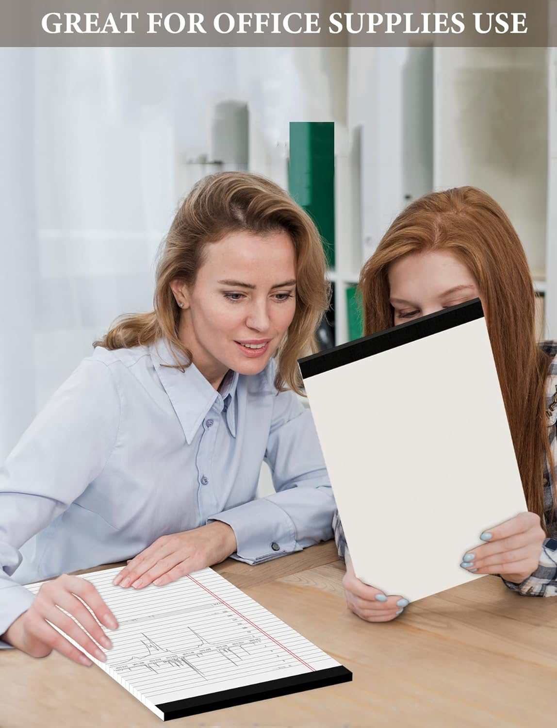 White Legal Pads 8.5 x 14, 6 Pack Wide Ruled Legal Notepads, White Note Pads 8.5 x 14 Writing Pads, Notebook Paper 8.5 x 14, Lined Tablets Notebook Pads of Paper, 70 GSM White Paper, 30 Sheets/Pad