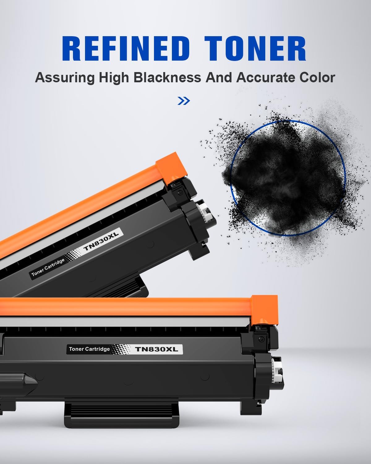TN830XL Black Toner Cartridges Compatible for Brother TN-830XL TN 830 Toner Cartridges Work for Brother HL-L2460DW DCP-L2640DW HL-L2405W HL-L2420DW HL-L2465DW MFC-L2820DW Printer | Black - 2 Pack