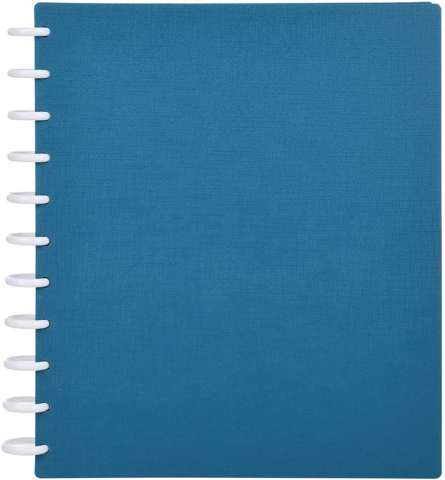 Talia Discbound Notebooks, Planner, Customizable, (Deep Lake Blue, Letter (8.5in x 11in))