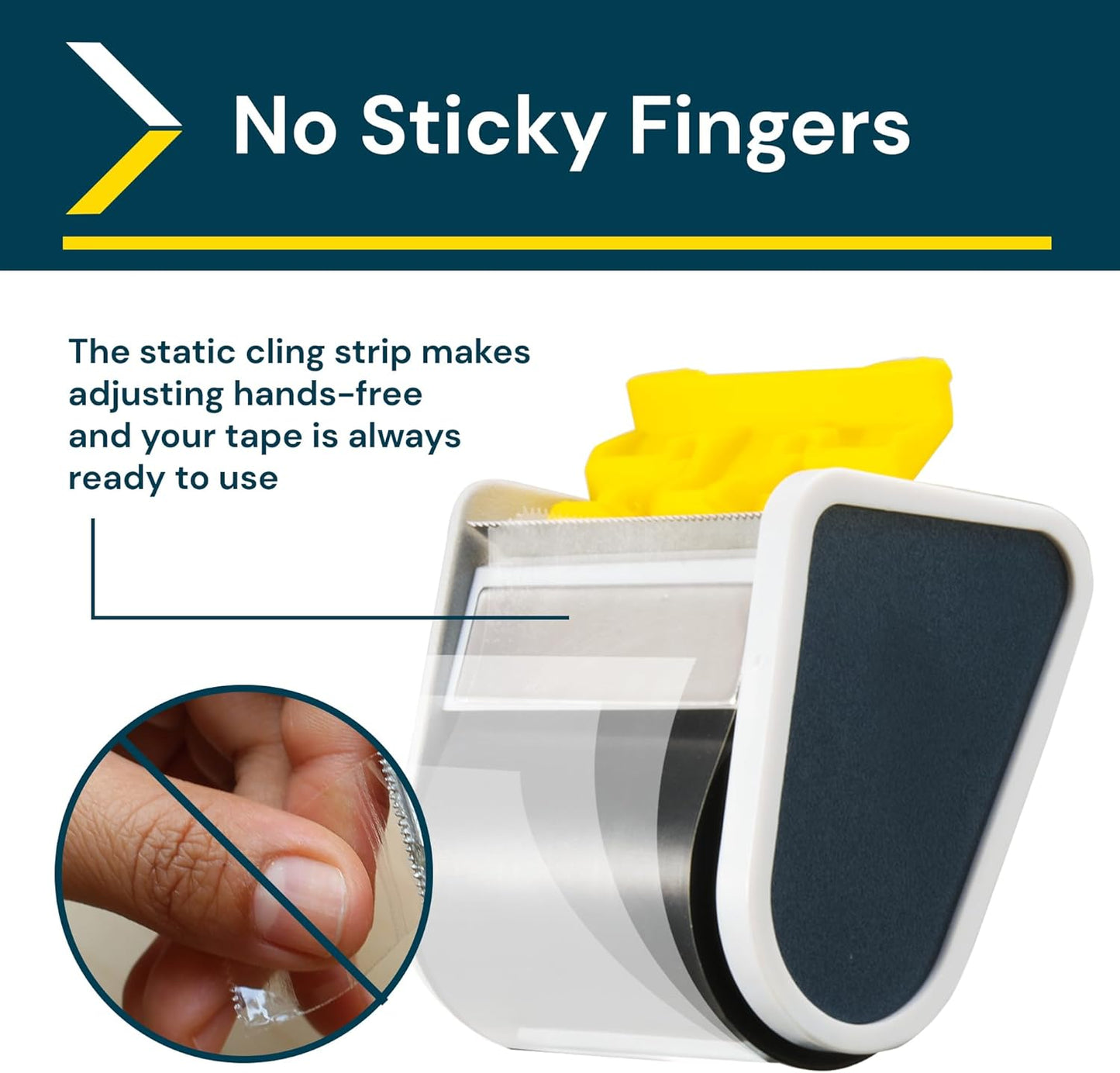 Excell EC-206 Safeguard Packing Tape Dispenser (2" Wide): Retractable Blade Cover for Safety, Push Flap for Smooth Cutting, and one-Hand use. Ideal for Shipping and Carton Sealing.(2Pack)