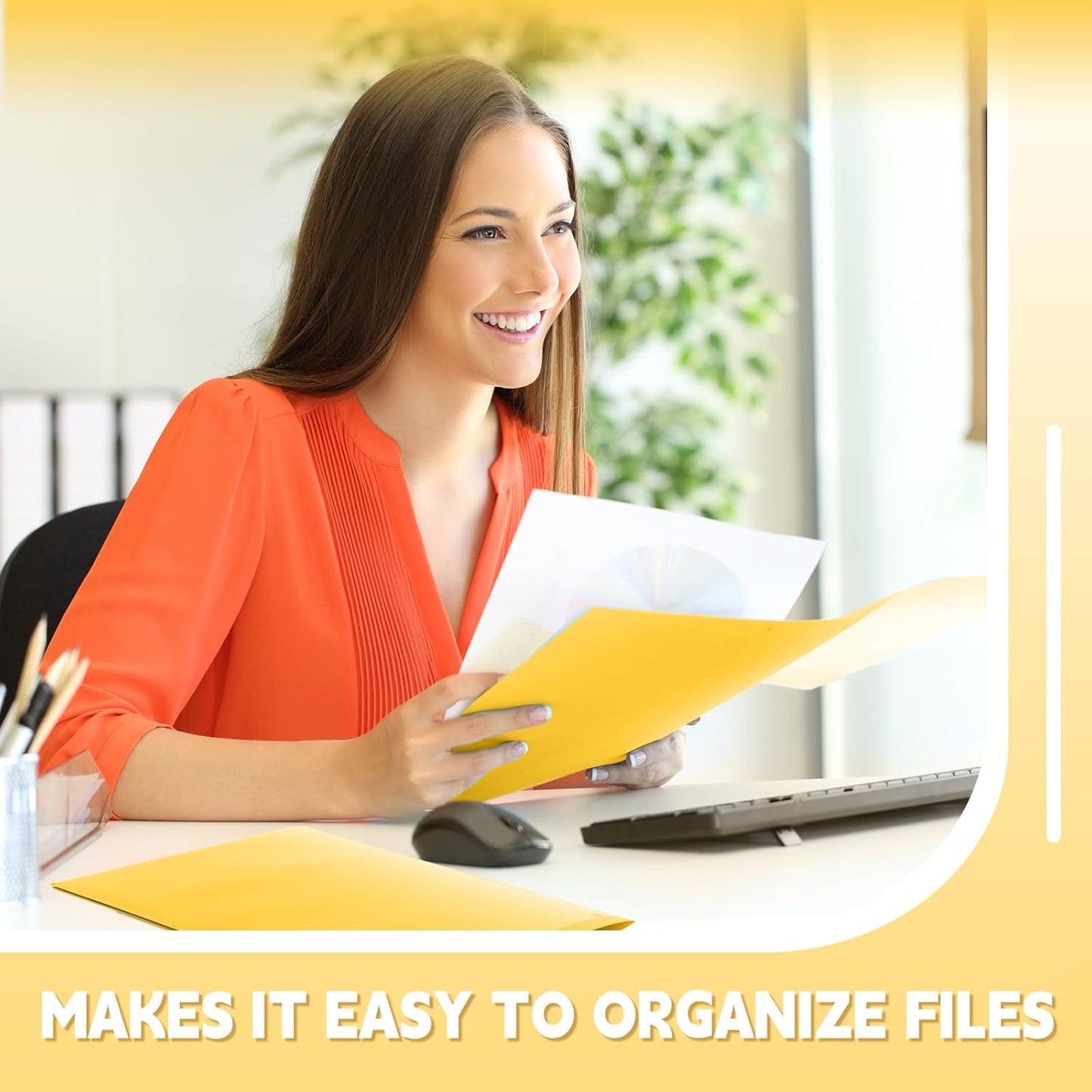 Henoyso 150 Pcs Plastic Folders with Clear Front Pockets Bulk Heavy Duty File Folders with 2 Pockets and Card Slot for Student Teacher Back to School Supplies Office Presentation (Yellow)