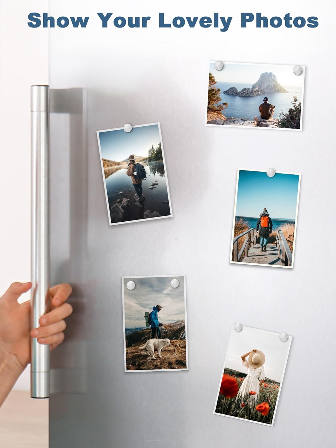 SMARTAKE 50 Pcs Rare Earth Magnets, Multi-Use Premium Neodymium Fridge Magnets, for Refrigerator, Office, Whiteboard, Crafts, DIY Hobbies, Kitchen, Science, Billboard, 10x2.3mm (Silver)