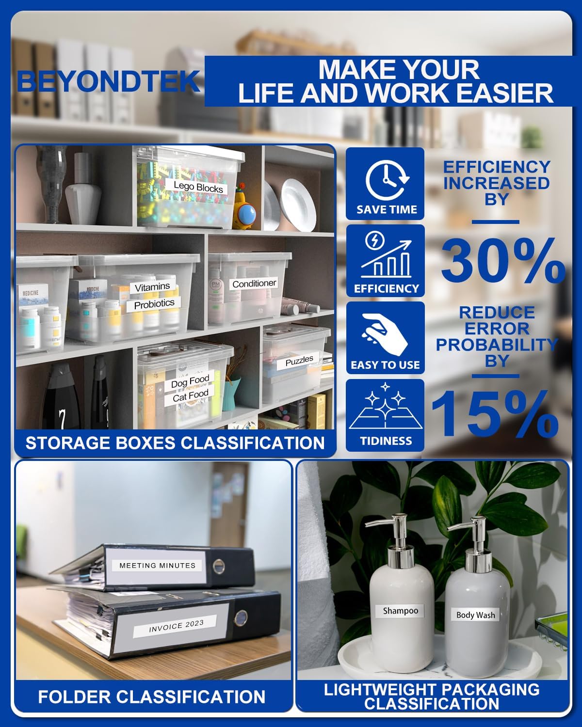 30PK Tz Tape 12mm 0.47 Laminated White Compatible with Brother P Touch Label Maker Tape 12mm 0.47 White Refill TZe-231 Label Tape for Brother P-Touch Label Maker PT-D210 PT-H110 PT-D220