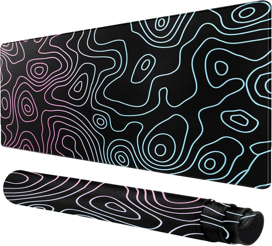 Large Mouse Pad for Desk - Gaming Mouse Pad with Non-Slip Base Stitched Edges, Desk Mat Desk Pad for Keyboard and Mouse