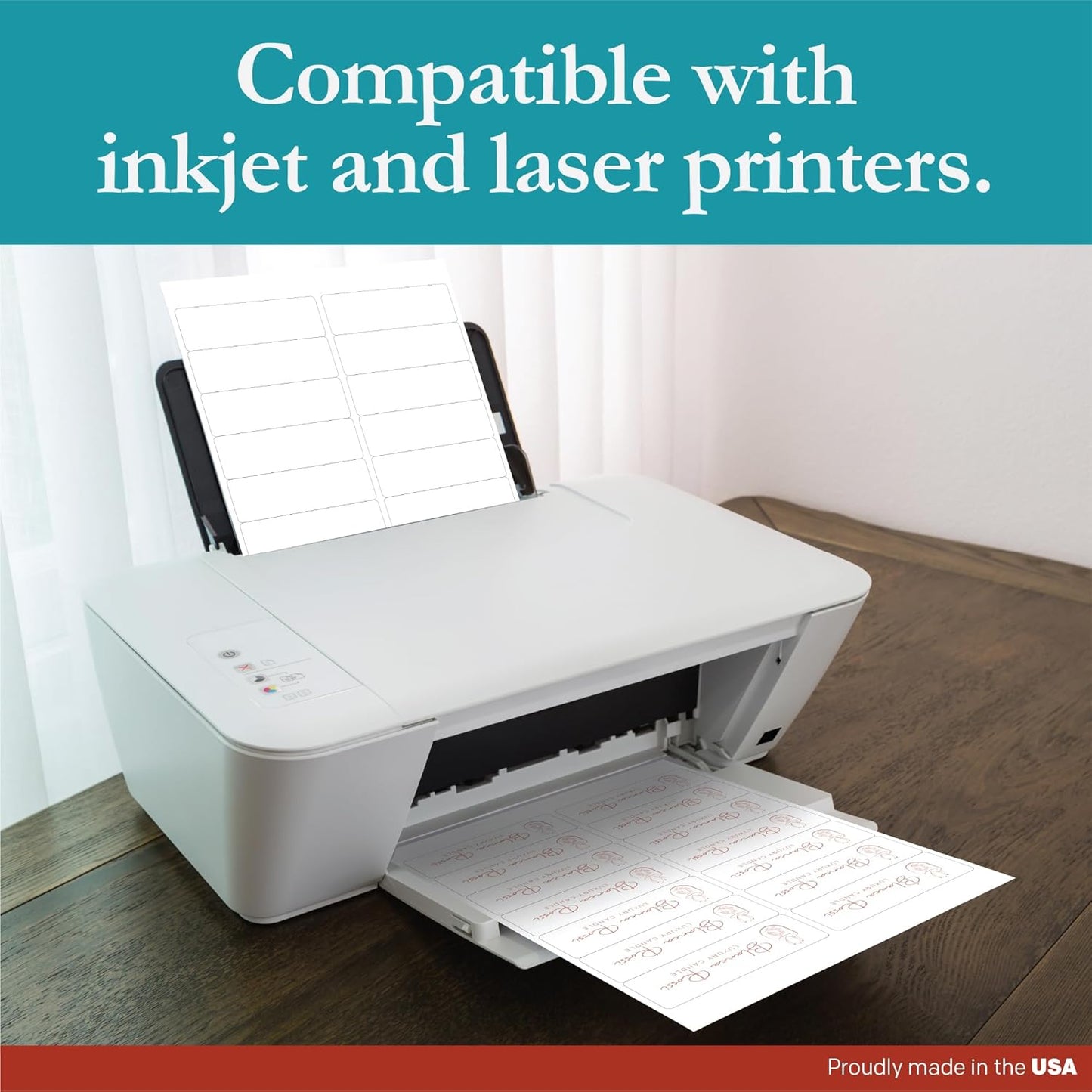 Premium Label Supply White Sticker Mailing Labels – 4" x 1.33" – Laser/Inkjet Compatible – (14 per Sheet), 100 Sheets – 1400 Total Adhesive Labels