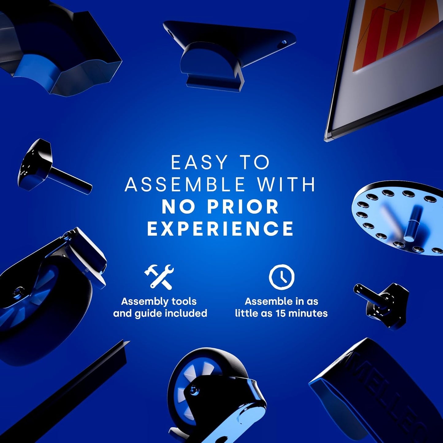 Rolling Dry Erase Board 96 x 46 - Large Portable Magnetic Whiteboard with Stand - Double Sided Easel Style Whiteboard with Wheels - Mobile Standing White Board for Office, Classroom & Home