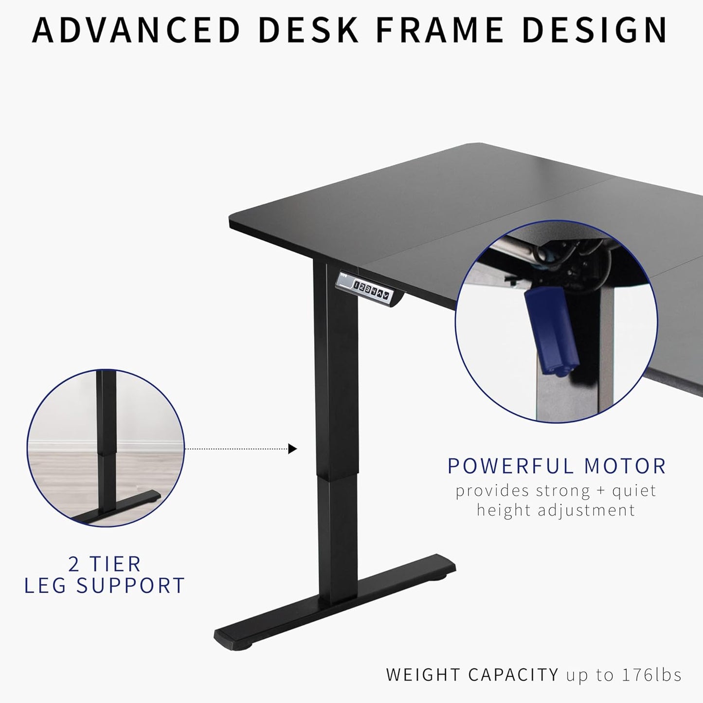 VIVO Electric 71 x 30 in Standing Desk, Memory Height Adjustment, 1B Series, Dark Walnut Top White Frame, DESK-KIT-1W7D