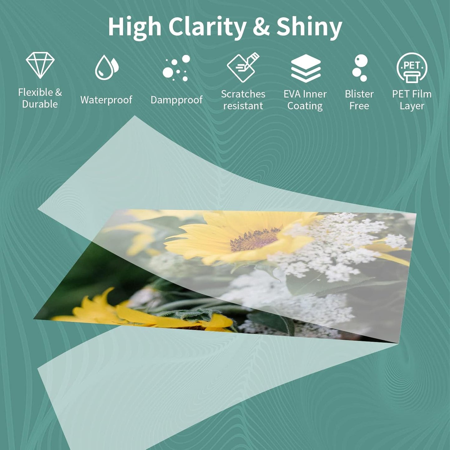 5 mil Thermal Laminating Sheets 10000 Packs, 9” x 11.5” Clear Laminating Pouches Holds 8.5 x 11 Inch Sheet, Letter Size Lamination Paper for Laminator - Rounded Corner