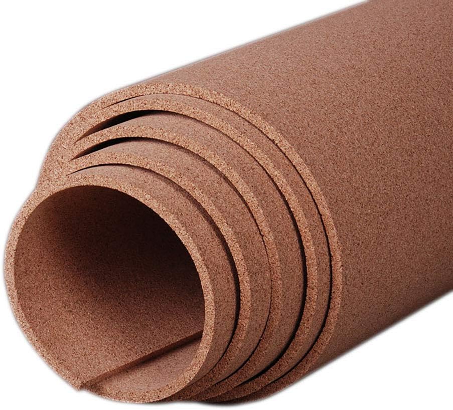 Manton Cork Premium Cork Roll - 4' x 14' x 3/8", 100% Natural Facing Grade Material for Bulletin Boards, Decorative Photo and Message Push Pin Displays - Perfect for Home, School, and Office