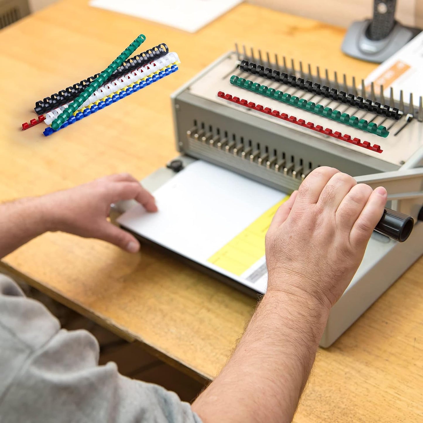 Yunsailing 150 Pack Plastic Binding Combs Plastic Binder Comb Ring 19 Ring Binding Spines Letter Size Spiral coils for Notebook Calendar(1/4 5/16 3/8 1/2 5/8 3/4 in,Multi Colors)