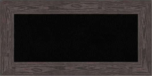 Amanti Art Black Cork Board for Wall, 18x36 Vision Board with Black Wood Frame, Medium Corkboard Office Decor for Home Organization, Country Rustic Corkboard Pinboard to Display Items for Home