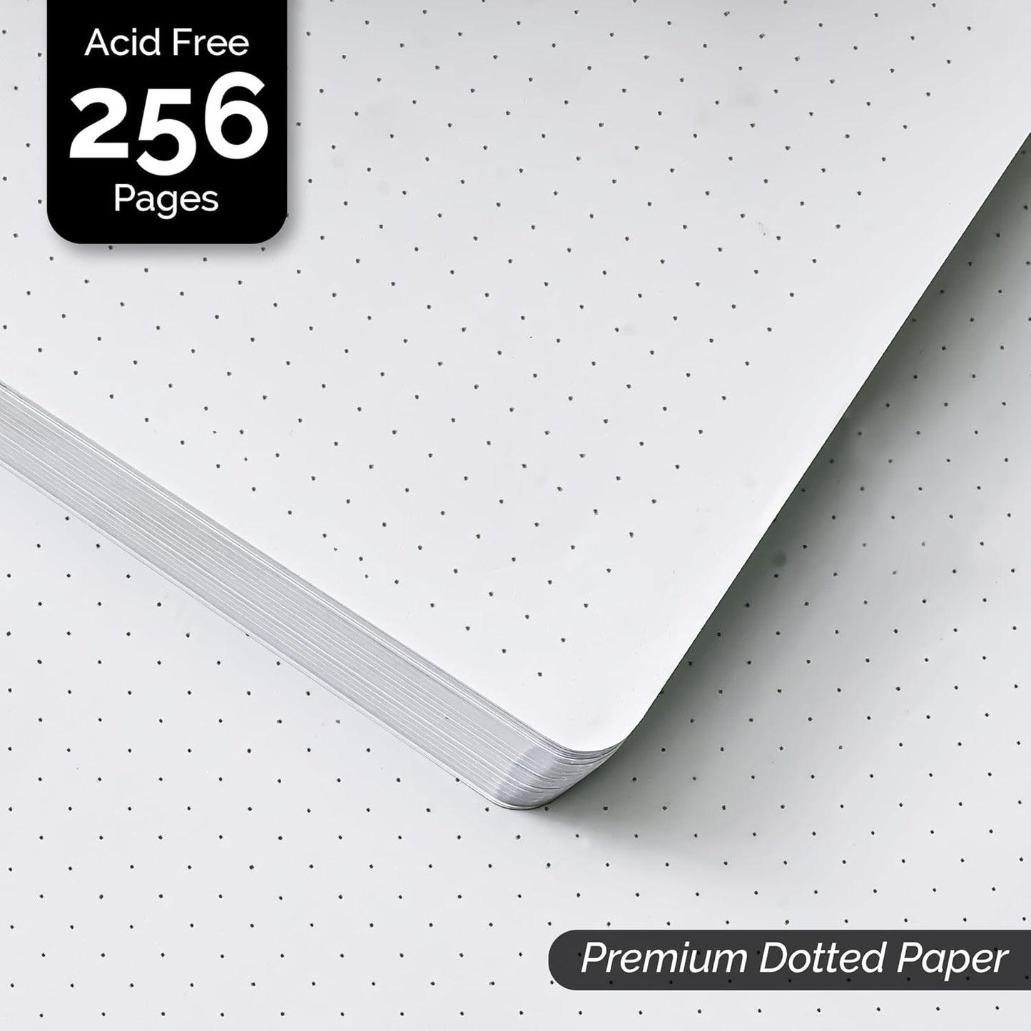 Nextnoid Hardcover Dotted Journal Notebook - 120 GSM Thick Paper, Medium A5-256 Pages - Perfect For Handwriting, Diagrams, Note-Taking and To-Do Lists (Dot, Green)