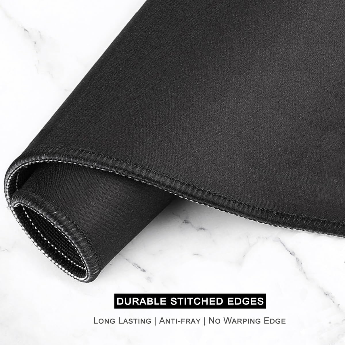 Auhoahsil Large Mouse Pad, XXL Gaming Mousepad, Desk Mat for Desktop, Thick Rubber, Big & Long Size, Stitched Edges, Full Desk Pad for Laptop & Computer, Extended 31.5 x 11.8 in, Navy Marble