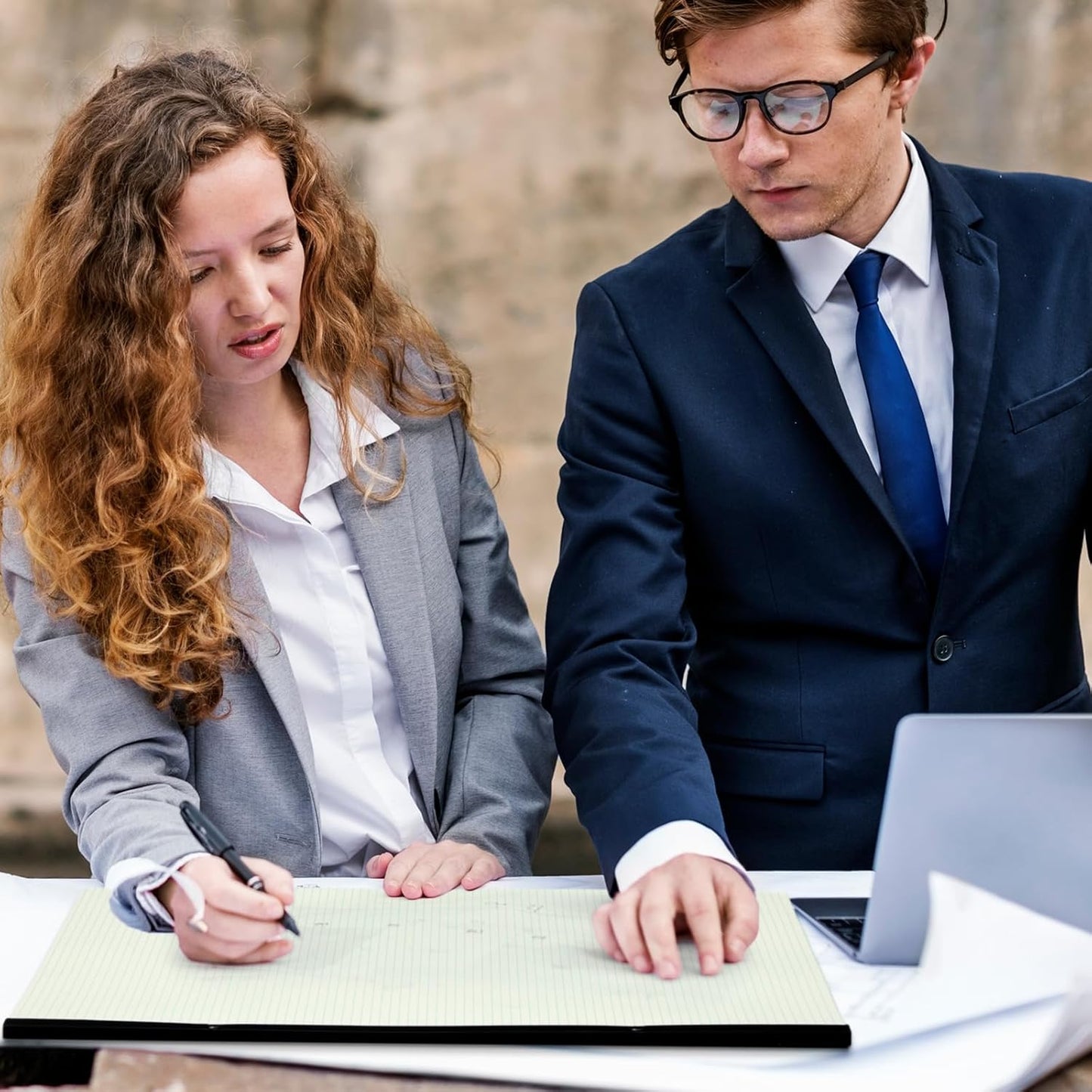 Fainne Large Engineering Graph Paper Pad 22''x17'' Landscape 4" x 4"Grid Pad Giant Drafting Sketching Graph Paper for Engineer Architect Designer Mathematician Draftsman(Beige and Green)