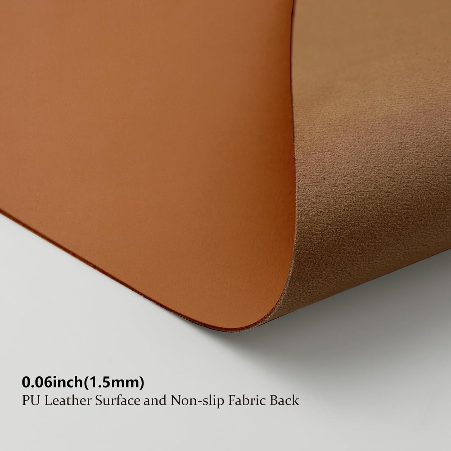 Large Desk Mat - 47.2"x 17" Non-Slip PU Desk Pad for Office and Home - Ideal for Large Mouse Pad and Desk Mats on Top of Desks(Brown)