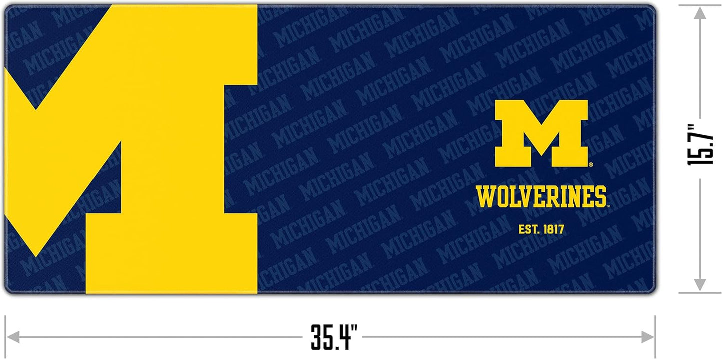 YouTheFan NCAA Michigan Wolverines Logo Series Desk Pad