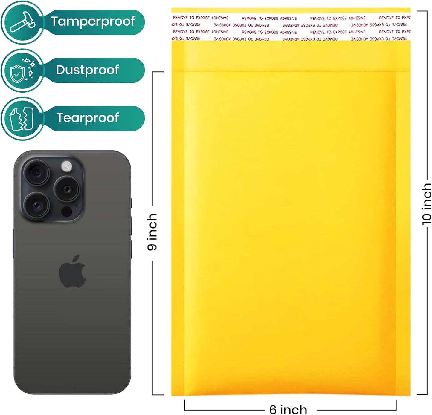 Levex - #0 6" x 10" [100 Pack) Kraft Bubble Mailers, Padded Envelope Mailers, Packing Envelope & Mailing Bags for Shipping