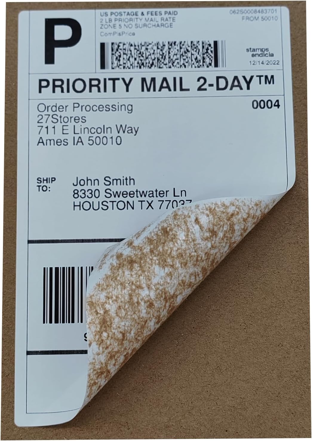 4x6 (100x150mm) Fanfold Direct Thermal Shipping Labels (8 Stacks | 4000 Labels)