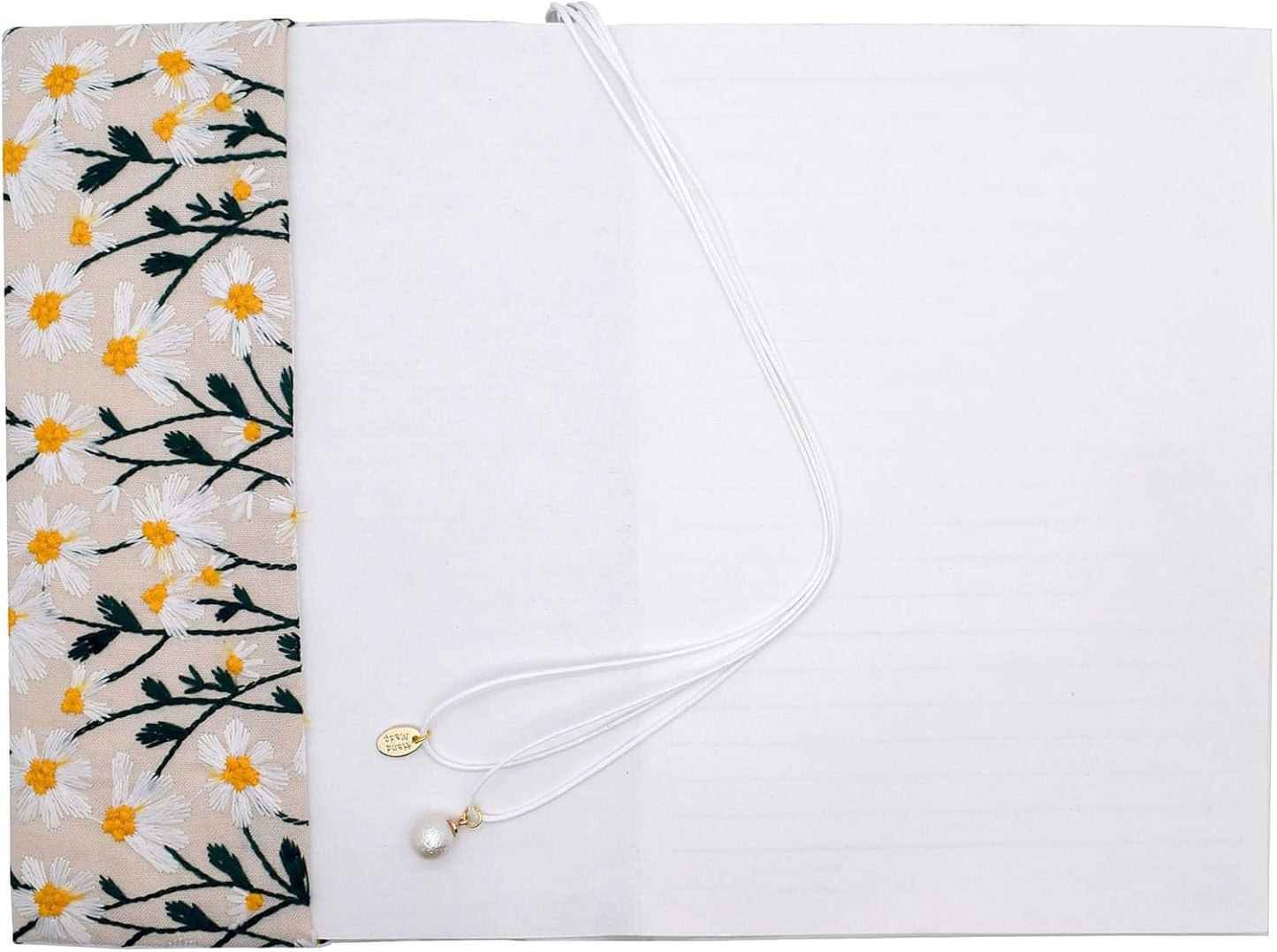BLBMH Embroidery Book Covers for Paperbacks Fit for 5.5x8.5 inch Adjustable Book Sleeve Cover for Women Over 15 Soft Cloth Protector for Privacy Notebook Novels - Daisy 3
