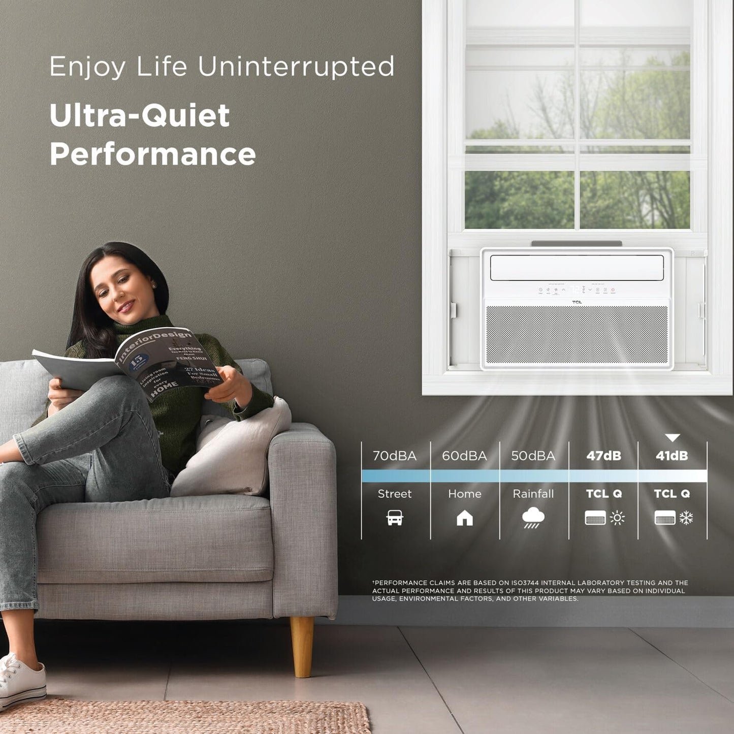 TCL 12,000 BTU Q-Series Smart Inverter Window AC with Heat Pump, Ultra-Quiet, up to 67% Energy Saving, 115V, Compatible with Alexa/Google Assistant/Apple Homekit/Matter, Cools up to 550 Sq. Ft.