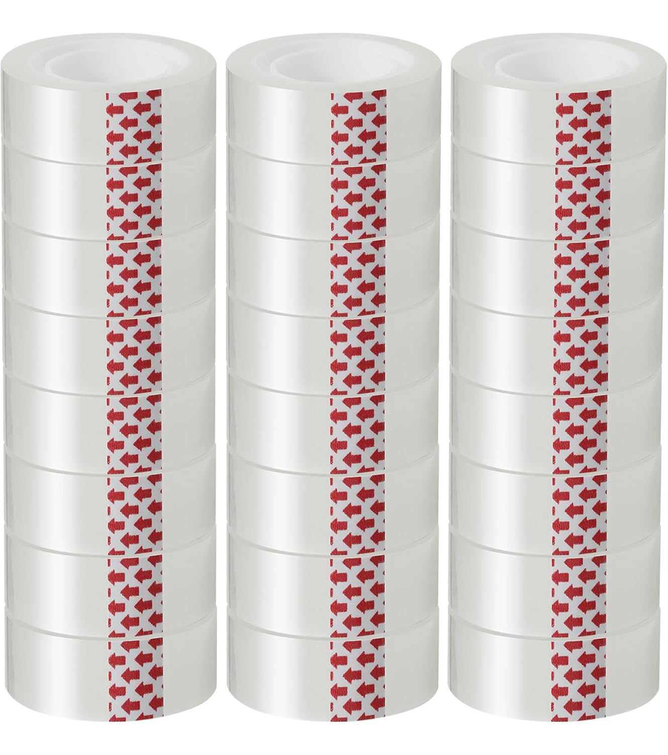 24 Rolls Transparent Tape Refills, Clear Tape Dispenser Refill Rolls, Glossy Gift Wrap Tapes for Office, School, Home, 3/4 x 800 Inches