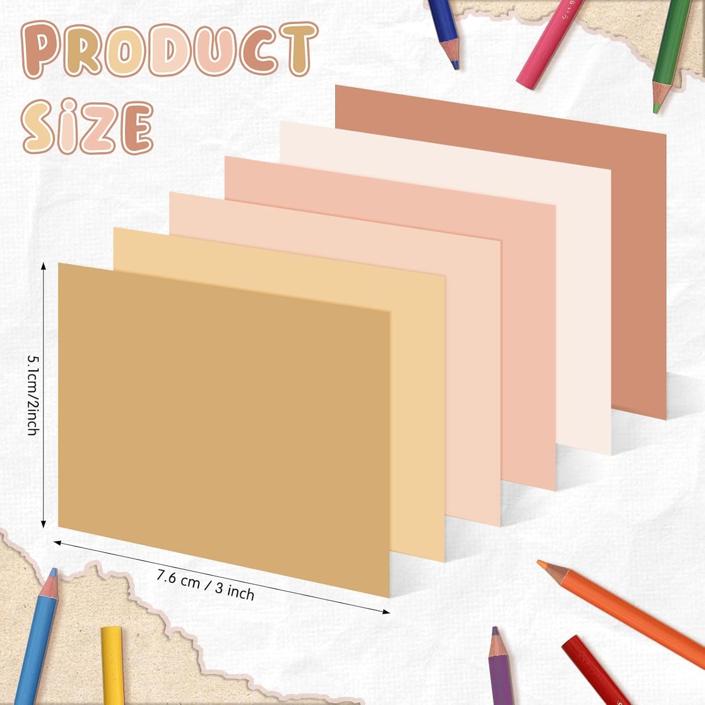 Fainne 300 Pcs Blank Index Cards 180 Gsm Thick Card Stock Assorted Color Neon Blank Flash Cards Colorful Study Notecards for Organizing(2 x 3 Inch,Yellow Series)