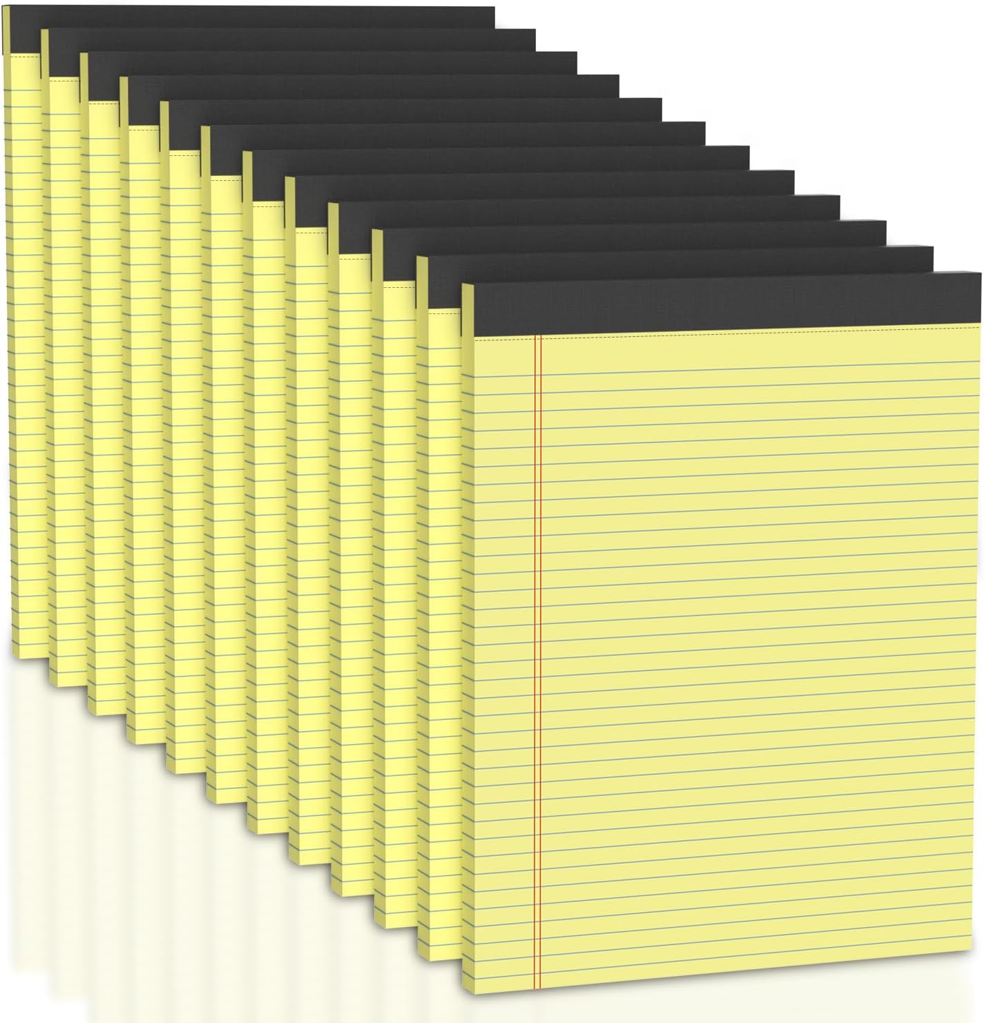 Legal Pads 8.5 x 11 College Ruled, 12 Pack Yellow Legal Note Pads 8.5 x 11 Perforated Paper Tablets 8-1/2 x 11 Narrow Ruled Writing Note Pads 30 Sheets Pads of Paper Notepads Yellow Notebook Notepad