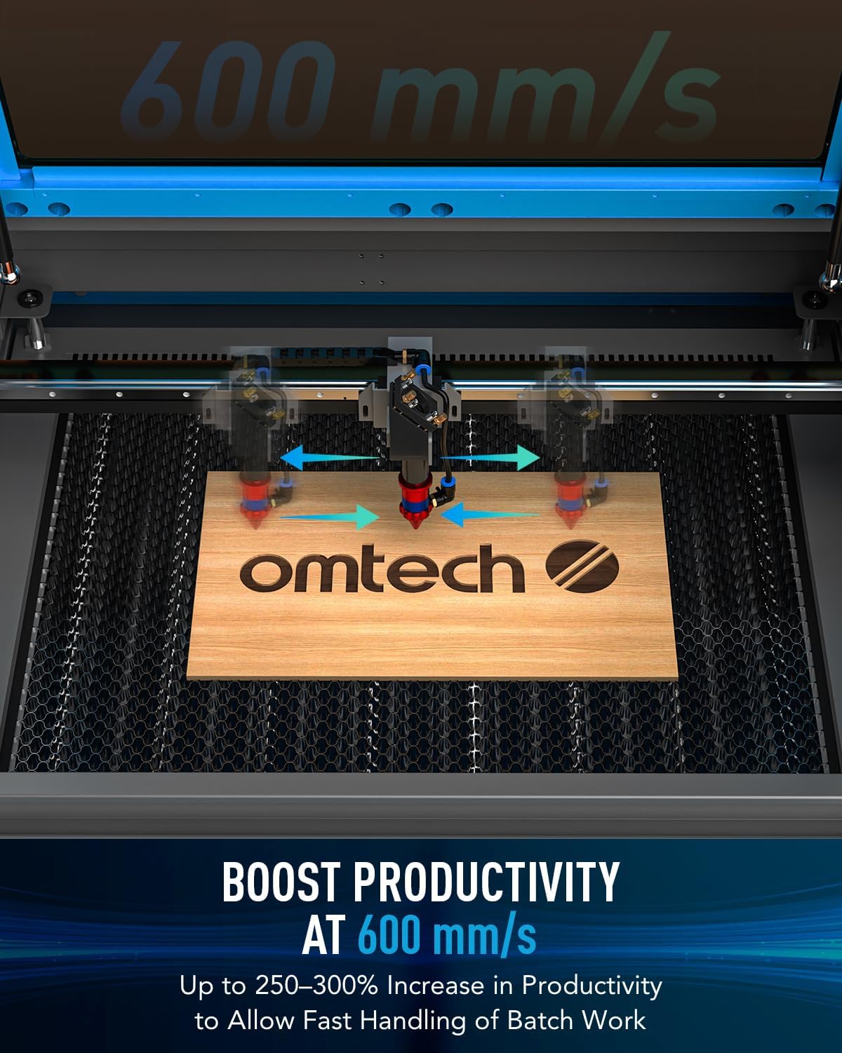 OMTech 90W CO2 Laser Engraver with LightBurn, 20x28 Inch Laser Engraving Cutting Machine with Autofocus Autolift 4 Way Pass Air Assist Water Pump, Commercial Laser Cutter for Wood Glass Acrylic More