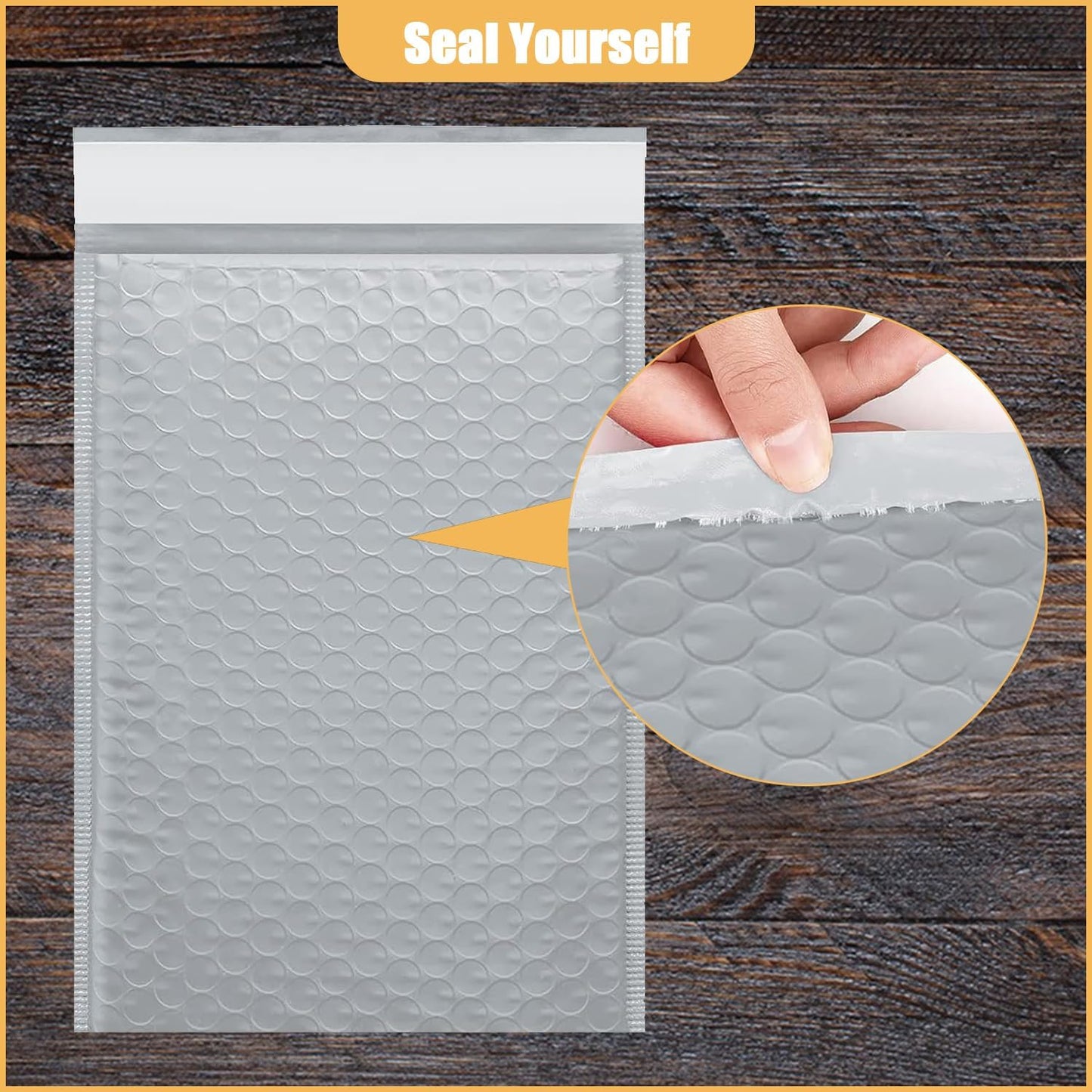 9.5in x 13.5in Bubble Mailer, Gray Poly Mailer, Padded Envelope, Shipping Envelope, Waterproof, Self-Sealing, For Small Business, Shipping, Mailing, Boutique Packaging(25PCS)
