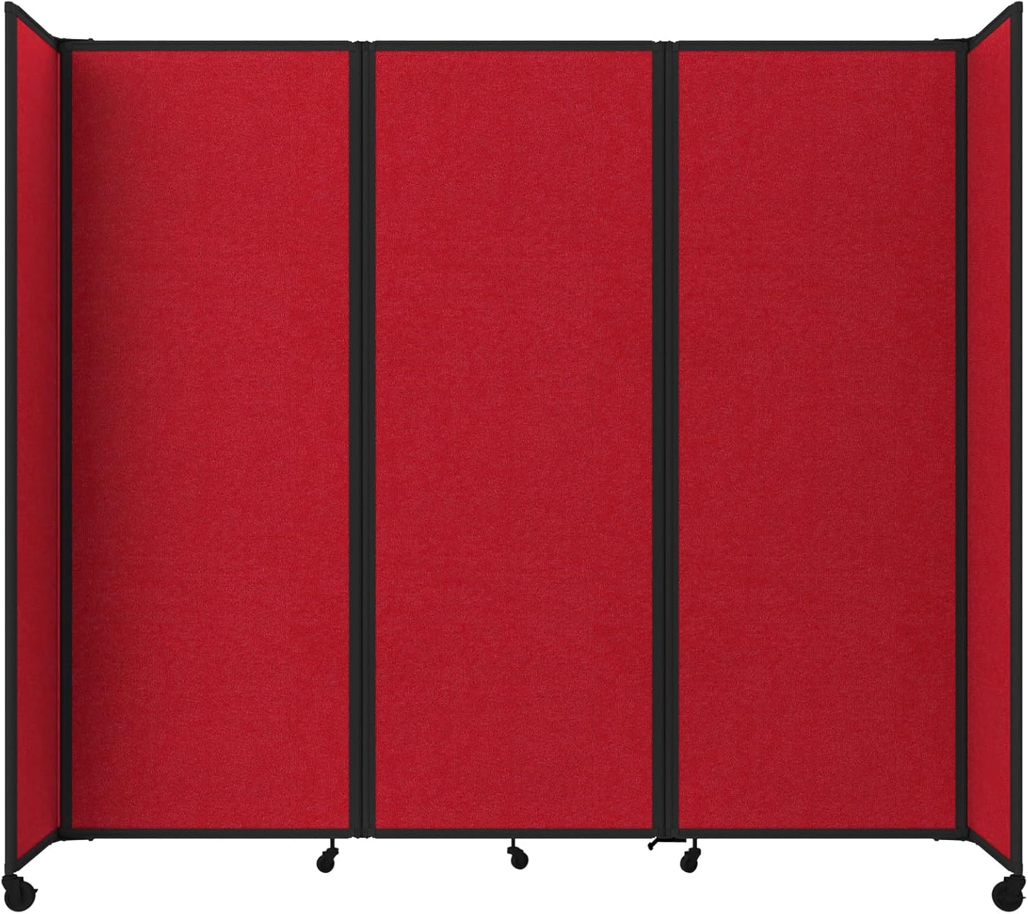 Versare Room Divider 360 Portable Wall Partition | Folding Panels | Large Freestanding Divider | Locking Wheels | Temporary Room Separator