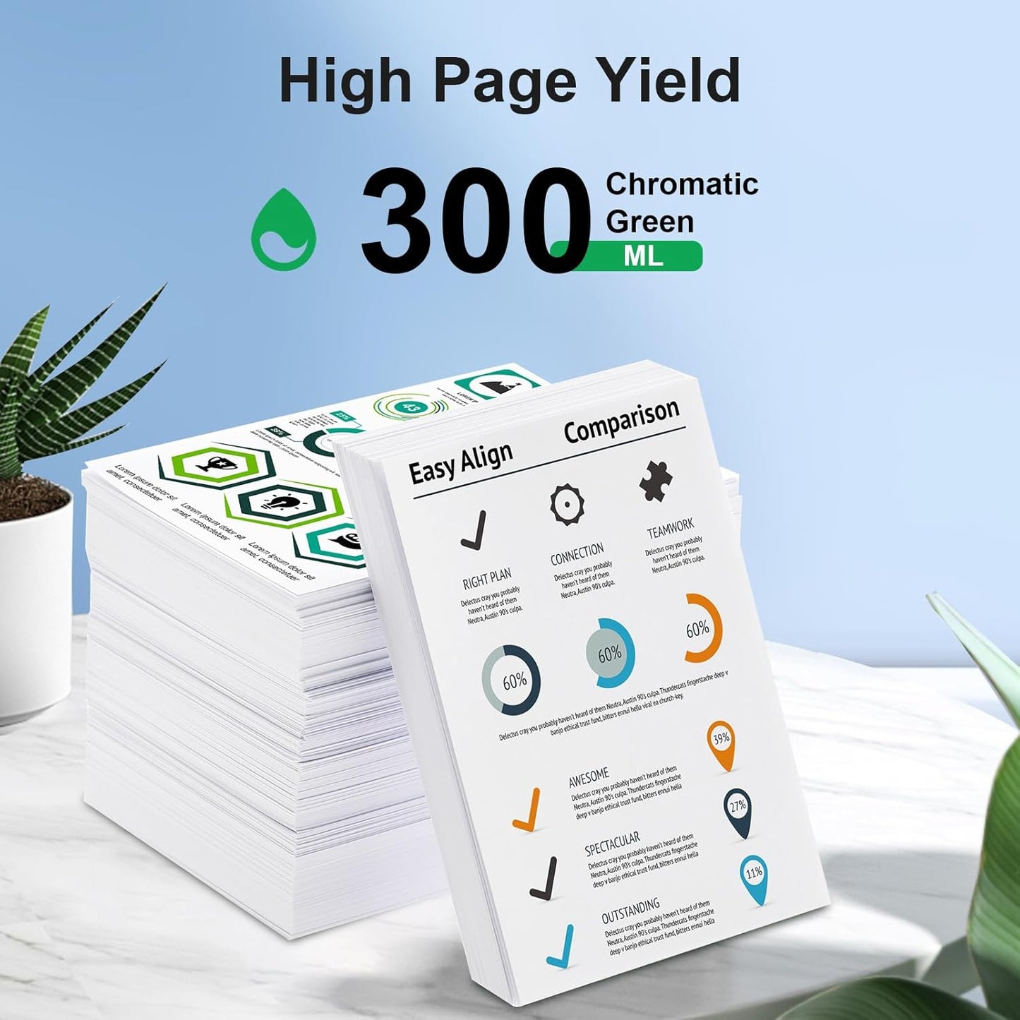 747 Chromatic Green 300-ml Ink Cartridge (P2V84A) Replacement for HP 747 P2V84A Chromatic Green High Capacity Ink for DesignJet Z9+ & Z9+dr Large Format Photo Printer (1-Pack, P2V84A Chromatic Green)