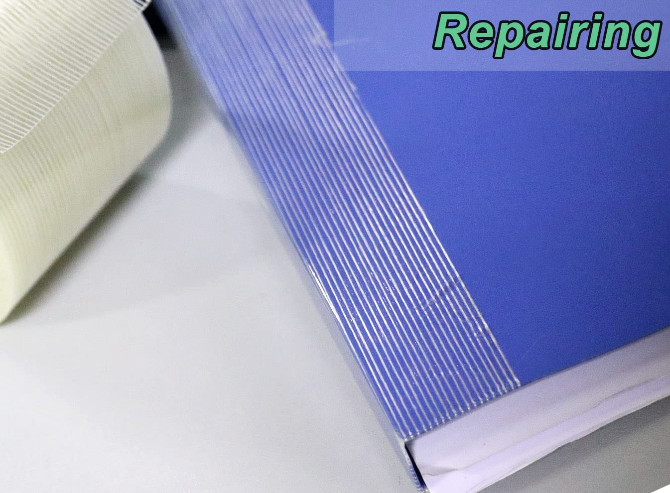 BOMEI PACK Strapping Tape 3 Inch, Heavy Duty Fiber Reinforced Packing Tape, 60yds 5.9Mil, Total 120yds