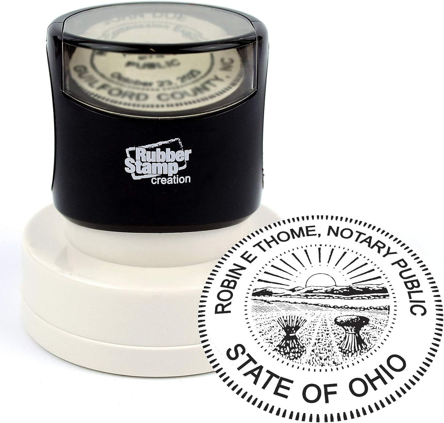 MaxMark Round Notary Pre-Inked Stamp for State of Ohio