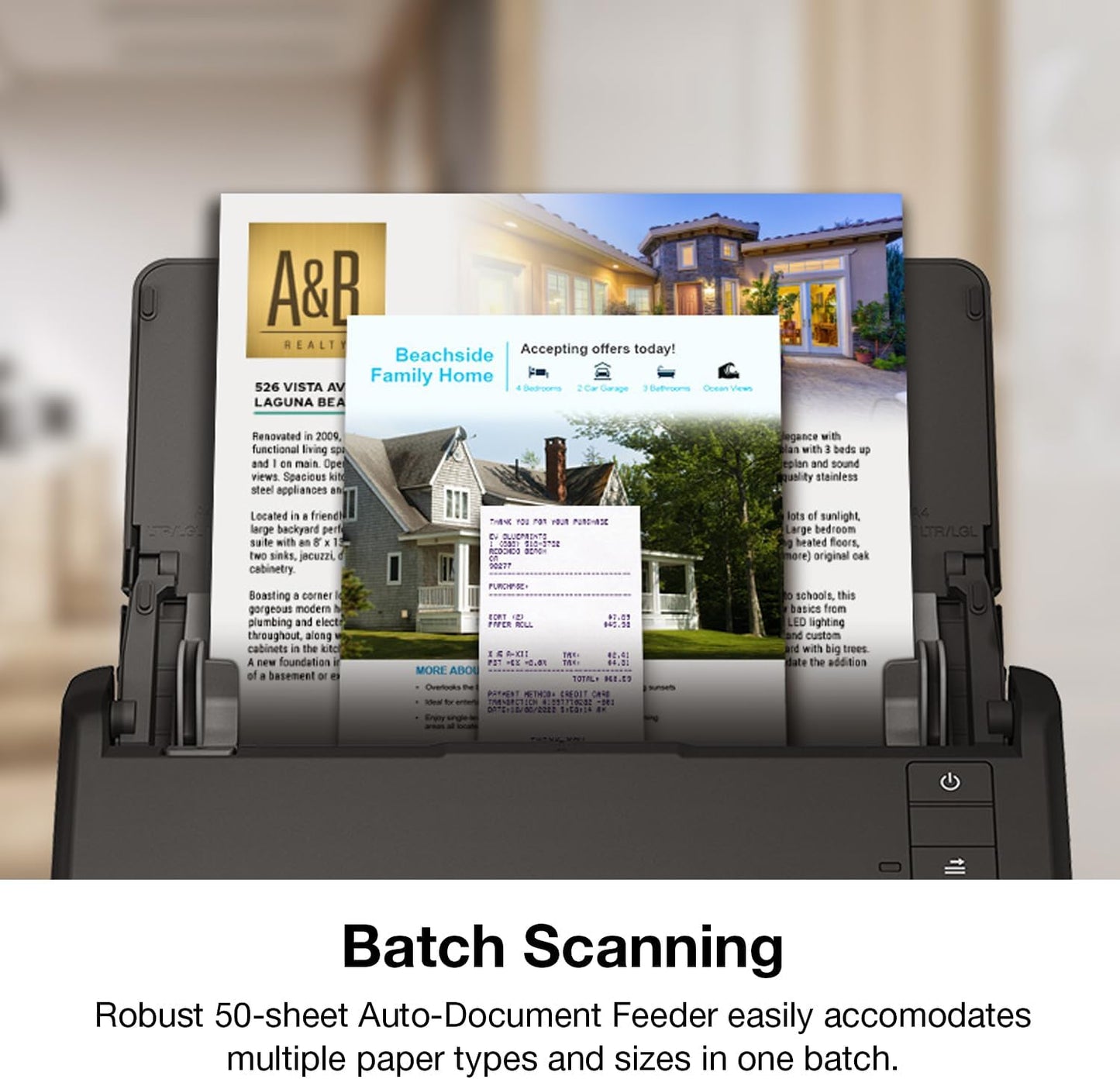 Epson Workforce ES-400 II Color Duplex Desktop Document Scanner for PC and Mac, with Auto Document Feeder (ADF) and Image Adjustment Tools, ES-400 II