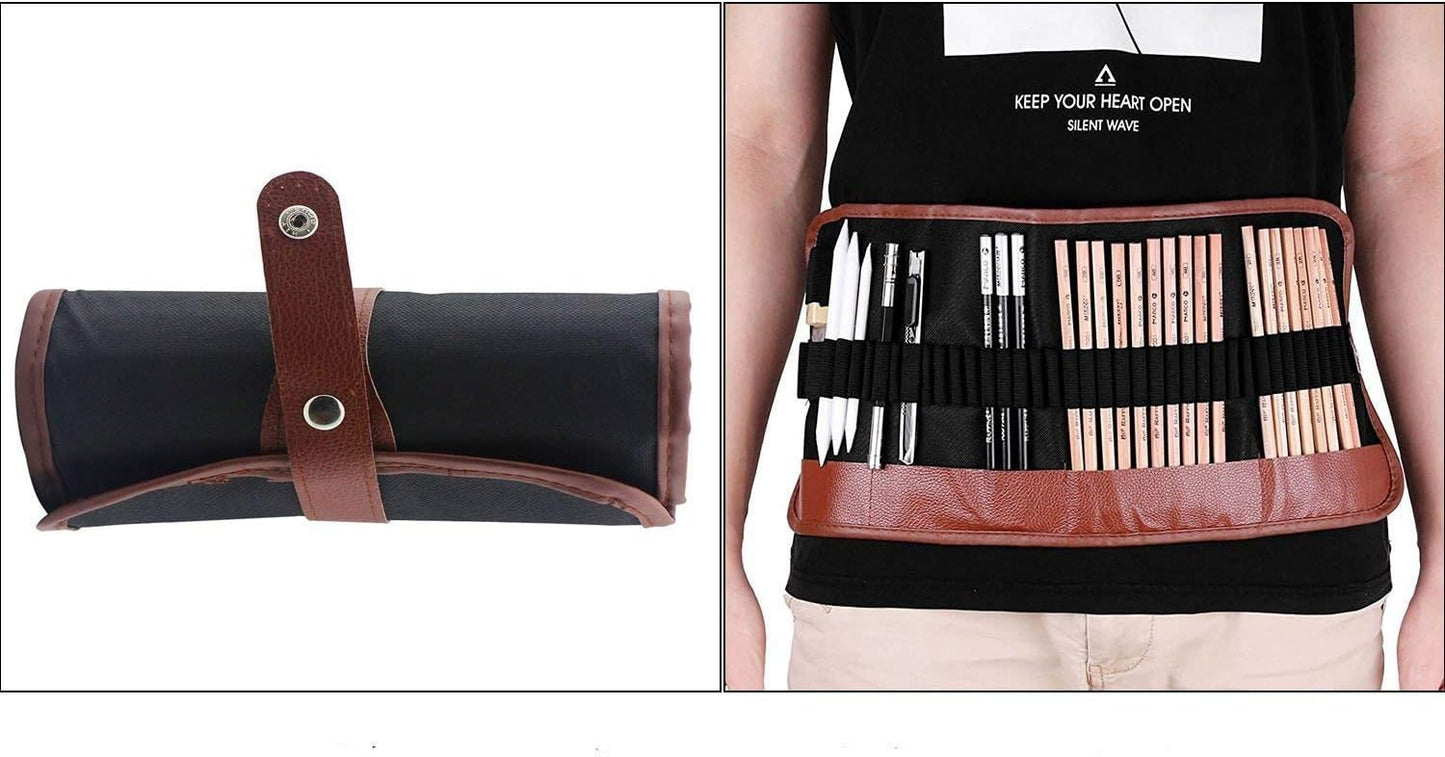 29 Pieces Sketch Drawing Pencil Set Included Graphite Pencils, Charcoal Pencils, Paper Erasable Pen, Craft Knife for Art Beginners