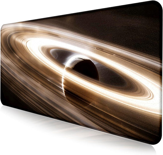 Extra Large Space Earth Table Mat, Dirt Resistant Creative Milky Way Table Mat, Computer Keyboard Mat, Minimalist Home Mouse Mat, 35.4 x 15.7 x 0.12 Inch Waterproof Mouse Mat