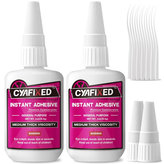 Super Glue Liquid for Plastic Ceramic Aquarium, 113.6 Gram Medium Thick All-Purpose Clear Cyanoacrylate Adhesive, Food Safe CA Glue for Wood 3D Print Model Shoe Leather Glass Metal Rubber Craft