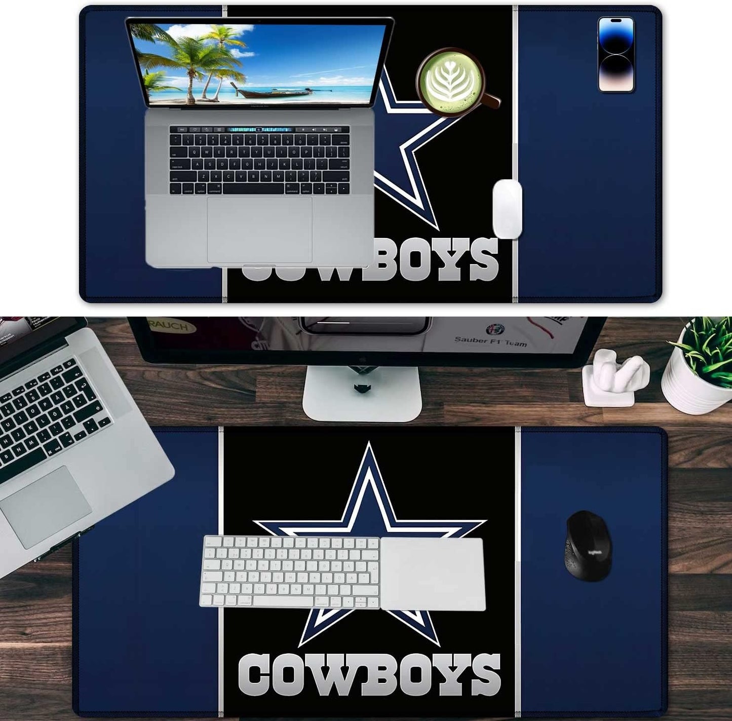 Large Mouse Pad Desk Mat for Home Office, Gaming Mousepad Extended Desk pad - Computer Keyboard Mouse Mat with Non-Slip Base and Stitched Edge Office Desk Organizers and Accessories