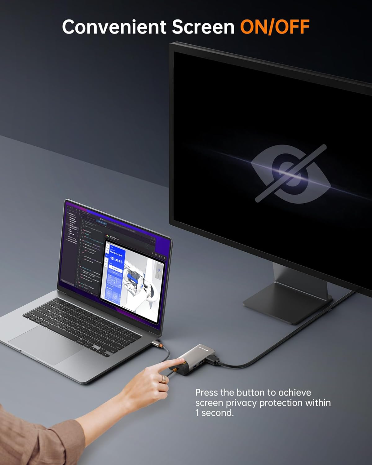 NOVOO USB C Hub Ethernet 4K@60 USB C HDMI Adapter Multiport Type C Adapter, 100W PD, 5Gbps USB-A/C Data Ports Docking Station Compatible for MacBook/iPhone/Dell/HP/Surface