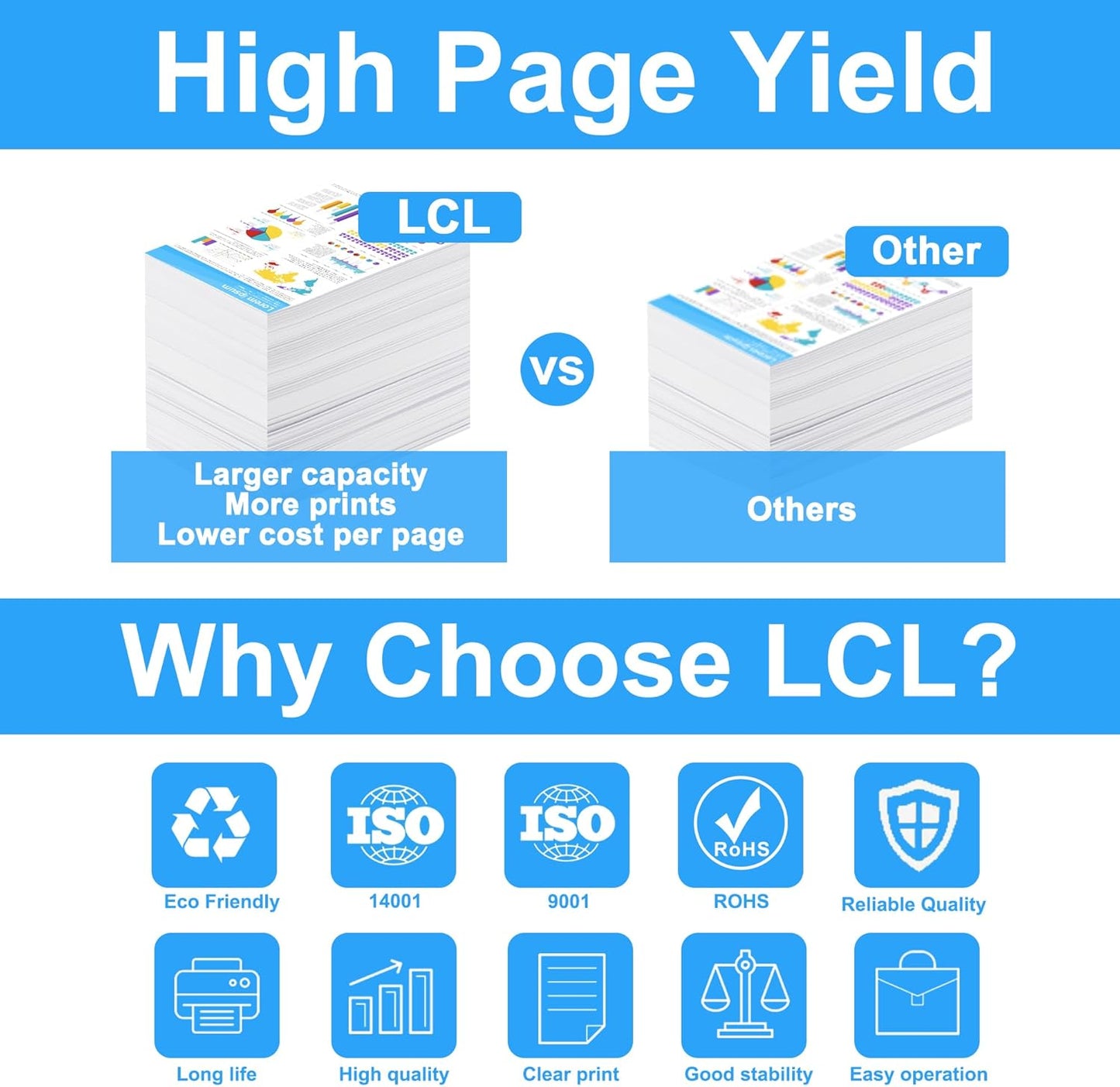 LCL Compatible Ink Cartridge Replacement for Brother LC10E LC10EBK LC10EC LC10EM LC10EY XXL High Yield MFC-J6925DW (Black Cyan Magenta Yellow 4-Pack)