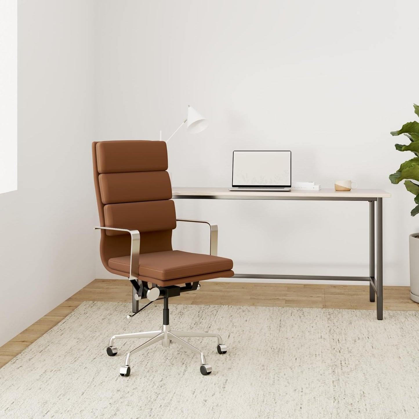 Laura Davidson Furniture SOHO II Tall Back Padded Management Chair (Brown)