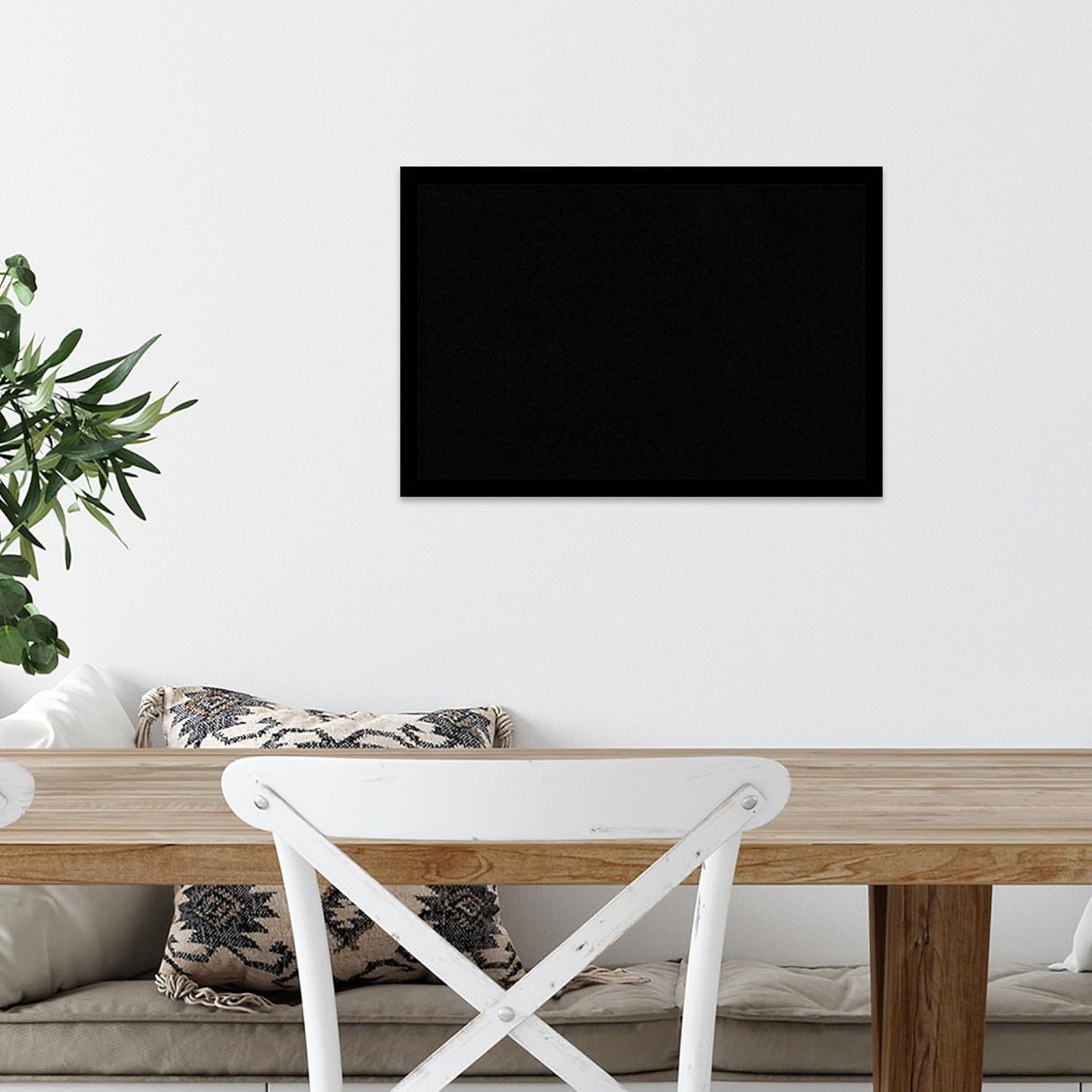 Amanti Art Black Cork Board for Wall, 13x19 Vision Board with Black Wood Frame, Small Corkboard Office Decor for Home Organization, Modern Corkboard Pinboard to Display Items for Home Organization in